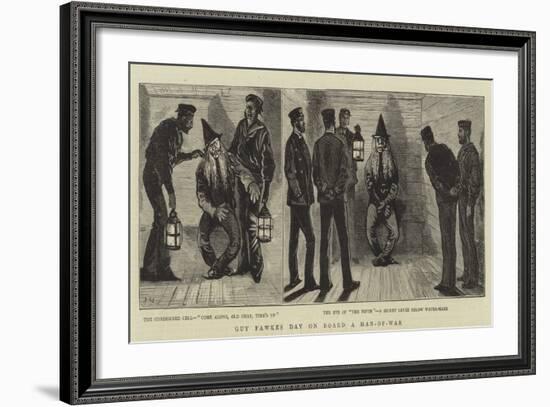 Guy Fawkes Day on Board a Man-Of-War-Joseph Nash-Framed Giclee Print