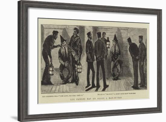 Guy Fawkes Day on Board a Man-Of-War-Joseph Nash-Framed Giclee Print