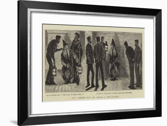 Guy Fawkes Day on Board a Man-Of-War-Joseph Nash-Framed Giclee Print