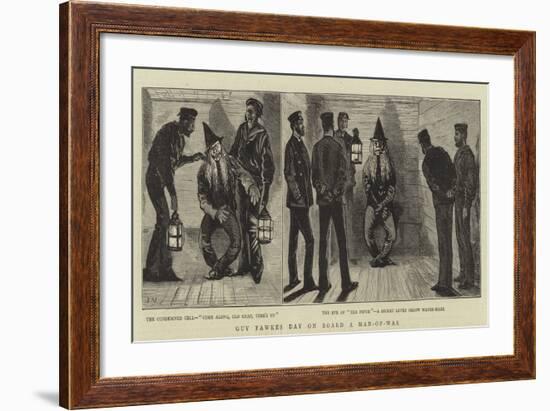 Guy Fawkes Day on Board a Man-Of-War-Joseph Nash-Framed Giclee Print