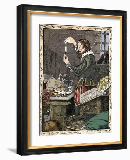 Guy Fawkes Preparing The Slow Match, 1902-Patten Wilson-Framed Giclee Print