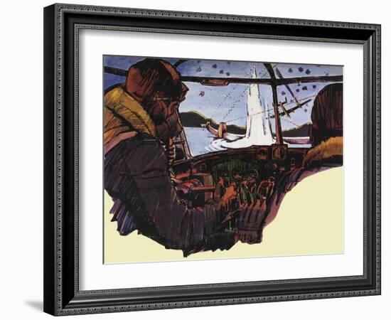 Guy Gibson and the Dambusters-Ray Calloway-Framed Giclee Print