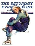 "Woman Skater," Saturday Evening Post Cover, January 21, 1933-Guy Hoff-Giclee Print