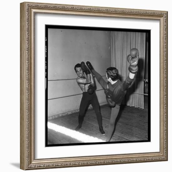 Guy Marchand During a Boxing Session-Roldes-Framed Photographic Print