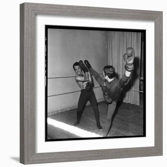 Guy Marchand During a Boxing Session-Roldes-Framed Photographic Print