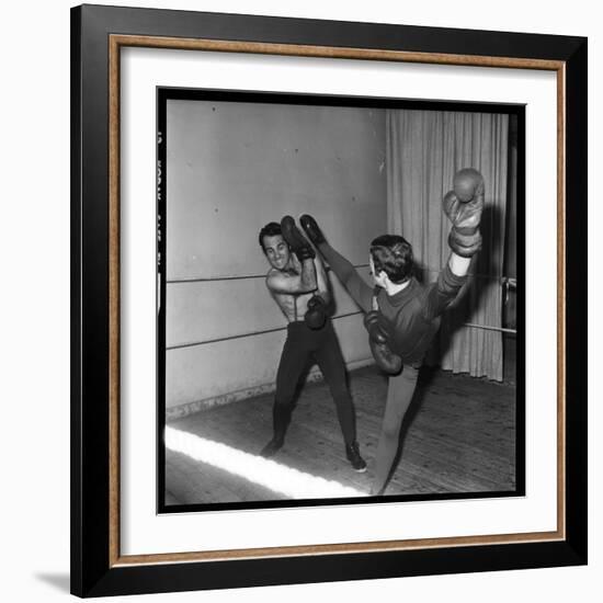 Guy Marchand During a Boxing Session-Roldes-Framed Photographic Print