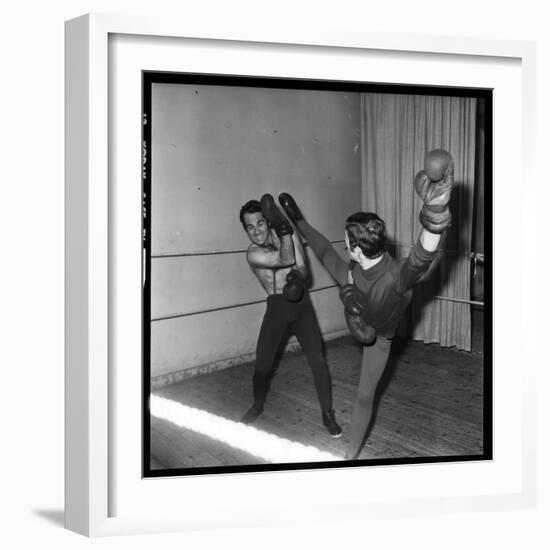 Guy Marchand During a Boxing Session-Roldes-Framed Photographic Print