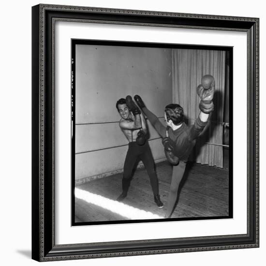 Guy Marchand During a Boxing Session-Roldes-Framed Photographic Print