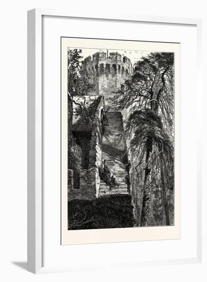 Guy's Tower and the Walls of Warwick Castle, UK-null-Framed Giclee Print