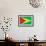 Guyana Flag Design with Wood Patterning - Flags of the World Series-Philippe Hugonnard-Framed Art Print displayed on a wall