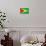 Guyana Flag Design with Wood Patterning - Flags of the World Series-Philippe Hugonnard-Mounted Art Print displayed on a wall