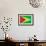 Guyana Flag Design with Wood Patterning - Flags of the World Series-Philippe Hugonnard-Framed Art Print displayed on a wall