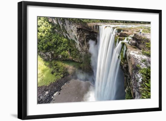 Guyana, Kaieteur Falls. View of Waterfall Flowing into Basin-Alida Latham-Framed Photographic Print