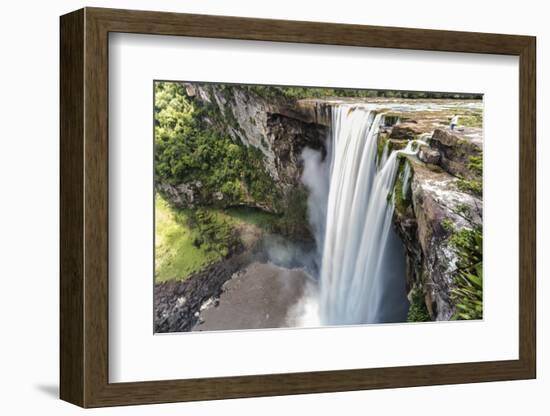 Guyana, Kaieteur Falls. View of Waterfall Flowing into Basin-Alida Latham-Framed Photographic Print