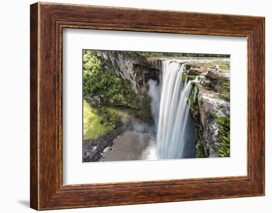 Guyana, Kaieteur Falls. View of Waterfall Flowing into Basin-Alida Latham-Framed Photographic Print