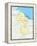 Guyana Political Map-Peter Hermes Furian-Framed Stretched Canvas