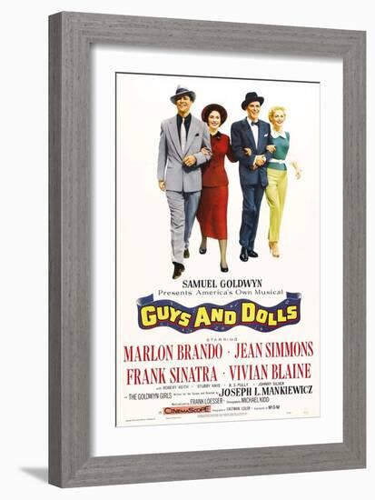 Guys And Dolls, 1955, Directed by Joseph L. Mankiewicz-null-Framed Giclee Print