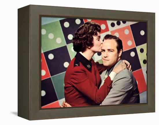 Guys And Dolls, Jean Simmons, Marlon Brando, 1955-null-Framed Stretched Canvas