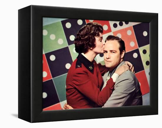 Guys And Dolls, Jean Simmons, Marlon Brando, 1955-null-Framed Stretched Canvas