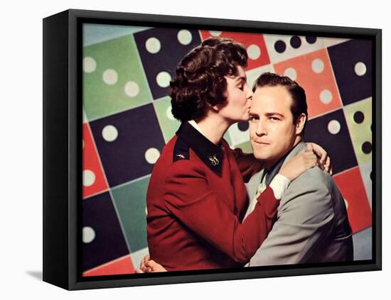 Guys And Dolls, Jean Simmons, Marlon Brando, 1955-null-Framed Stretched Canvas
