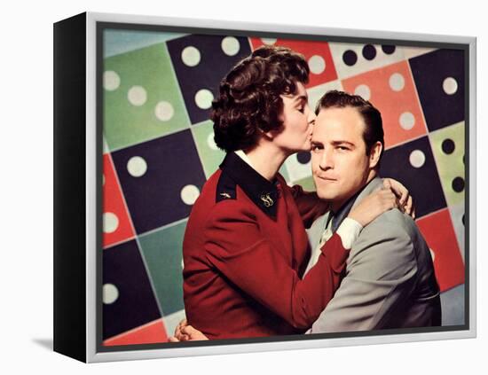 Guys And Dolls, Jean Simmons, Marlon Brando, 1955-null-Framed Stretched Canvas