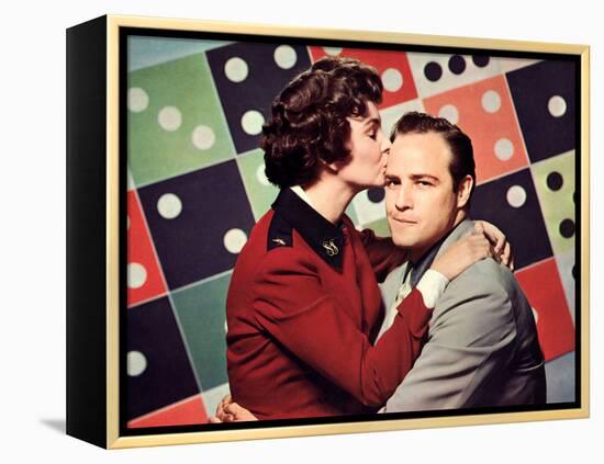 Guys And Dolls, Jean Simmons, Marlon Brando, 1955-null-Framed Stretched Canvas