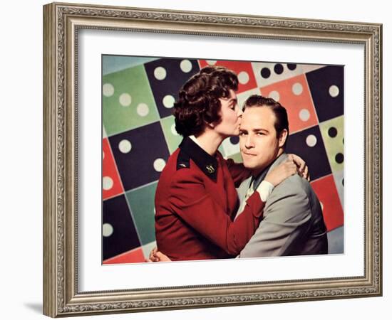 Guys And Dolls, Jean Simmons, Marlon Brando, 1955-null-Framed Photo