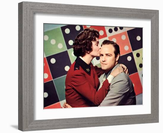 Guys And Dolls, Jean Simmons, Marlon Brando, 1955-null-Framed Photo