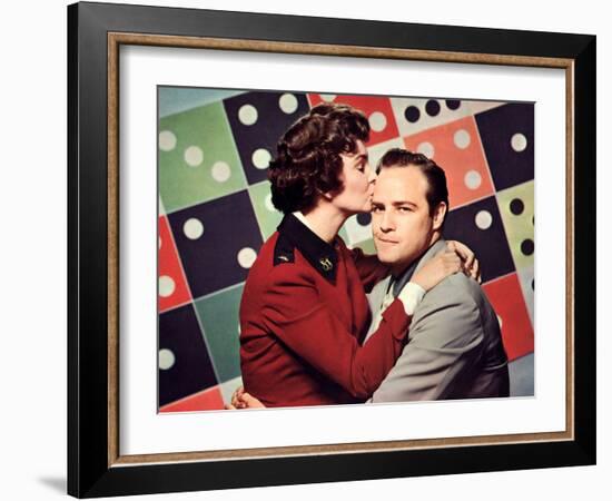 Guys And Dolls, Jean Simmons, Marlon Brando, 1955-null-Framed Photo