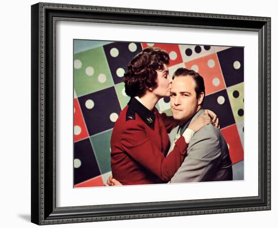 Guys And Dolls, Jean Simmons, Marlon Brando, 1955-null-Framed Photo