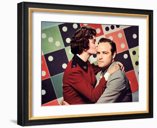 Guys And Dolls, Jean Simmons, Marlon Brando, 1955-null-Framed Photo