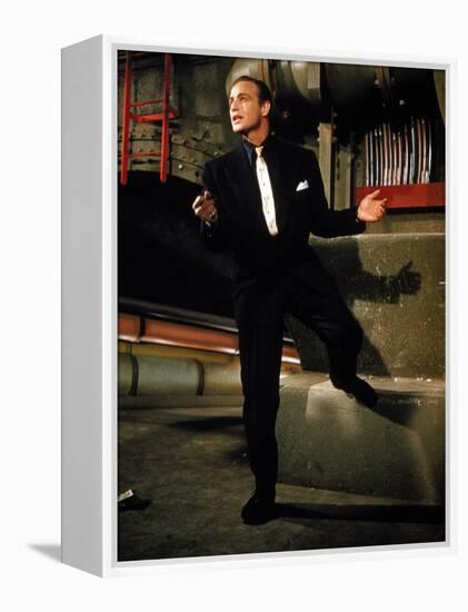 Guys And Dolls, Marlon Brando, 1955-null-Framed Stretched Canvas