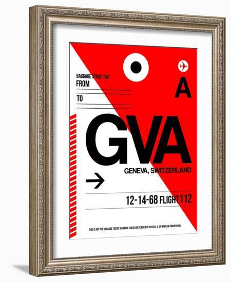 GVA Geneva Luggage Tag I-NaxArt-Framed Art Print