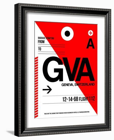 GVA Geneva Luggage Tag I-NaxArt-Framed Art Print