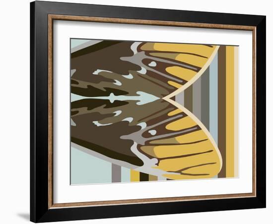 Gwen over Stripes-Belen Mena-Framed Giclee Print