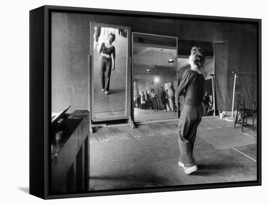 Gwen Verdon Rehearsing for the Broadway Musical Damn Yankees-Peter Stackpole-Framed Premier Image Canvas