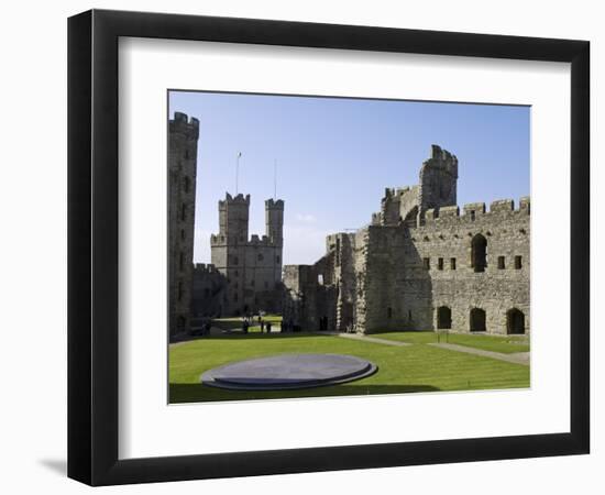 Gwynedd, Caernarvon, Inside the Walls of Caernarvon Castle, Wales-John Warburton-lee-Framed Photographic Print