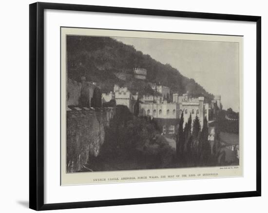 Gwyrch Castle, Abergele, North Wales, the Seat of the Earl of Dundonald-null-Framed Giclee Print