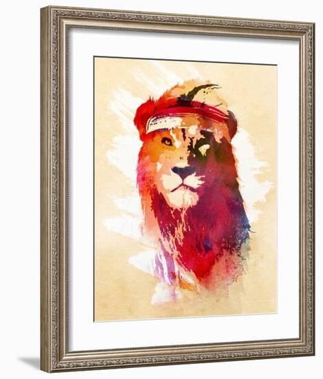 Gym Lion-Robert Farkas-Framed Art Print