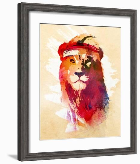 Gym Lion-Robert Farkas-Framed Art Print