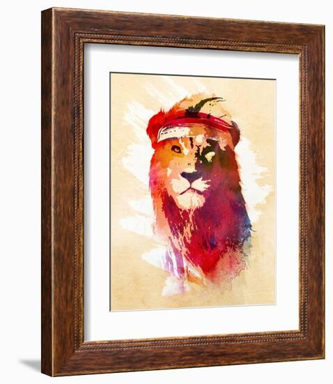 Gym Lion-Robert Farkas-Framed Art Print