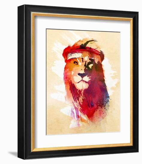 Gym Lion-Robert Farkas-Framed Art Print