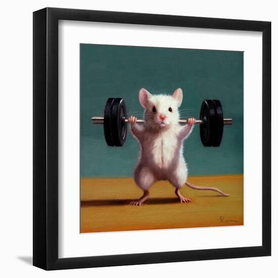 Gym Rat Back Squat-Lucia Heffernan-Framed Art Print