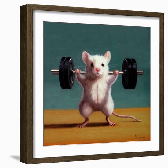 Gym Rat Back Squat-Lucia Heffernan-Framed Art Print