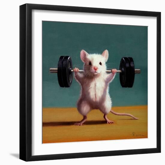 Gym Rat Back Squat-Lucia Heffernan-Framed Art Print
