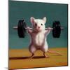 Gym Rat Back Squat-Lucia Heffernan-Mounted Art Print