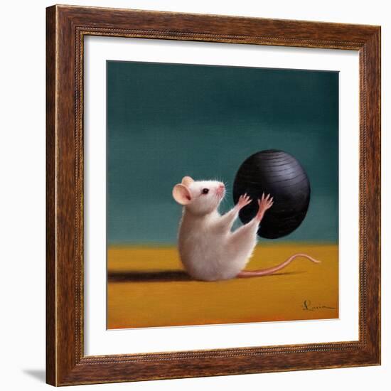 Gym Rat Grab and Pass-Lucia Heffernan-Framed Art Print