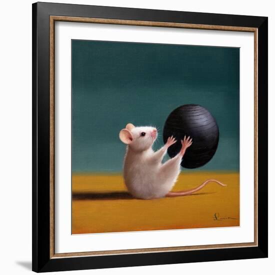 Gym Rat Grab and Pass-Lucia Heffernan-Framed Art Print