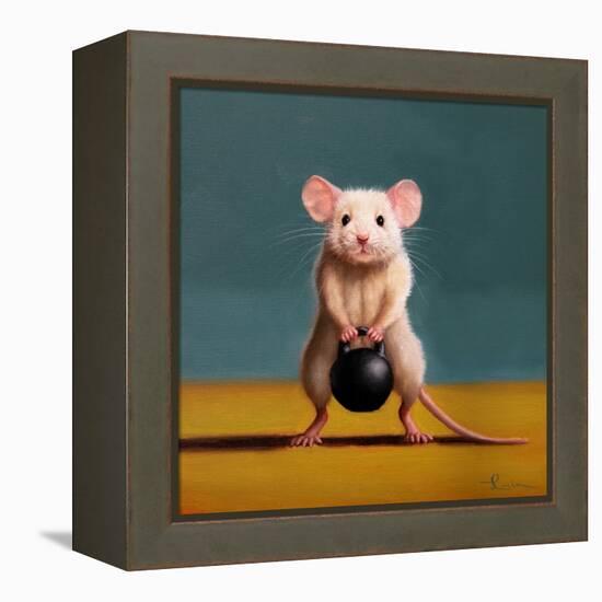 Gym Rat Kettleball Front Squat-Lucia Heffernan-Framed Stretched Canvas