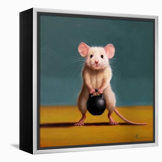 Gym Rat Kettleball Front Squat-Lucia Heffernan-Framed Stretched Canvas